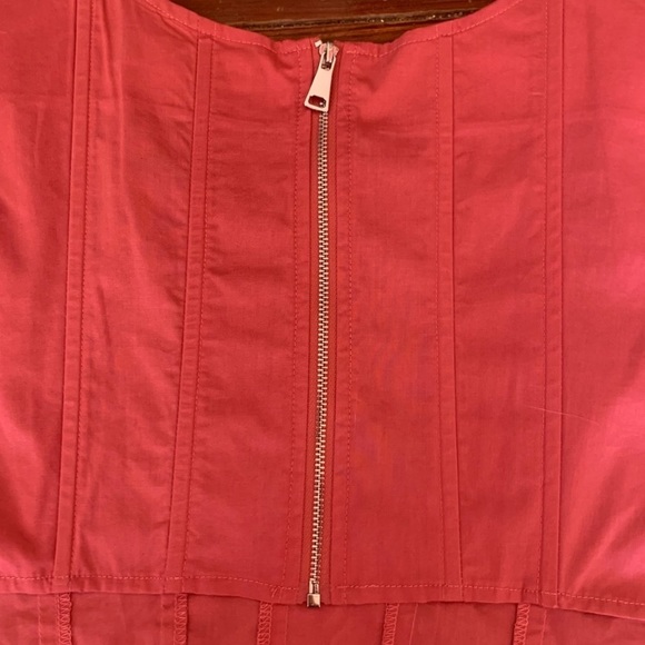 Fashion To Figure Pink Corset Chiffon Sleeve Cold Shoulder Balloon Sleeve Top - Picture 8 of 15